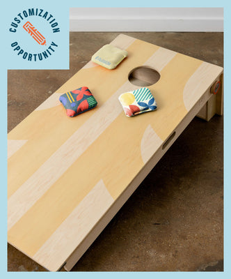 Load image into Gallery viewer, Designer Series Cornhole with Custom Bags - Premium Natural