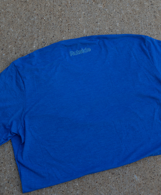 Load image into Gallery viewer, Outlined Giving Tree Tee - Royal Frost / Reflex Yellow