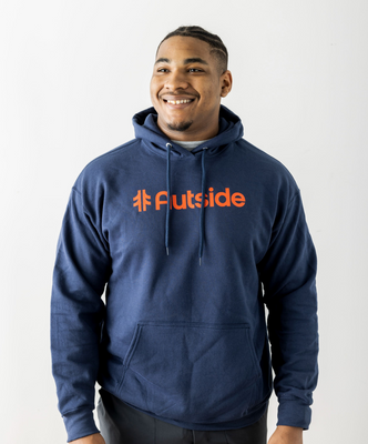 Load image into Gallery viewer, The Feel Goodie Hoodie - Navy & Vintage Red