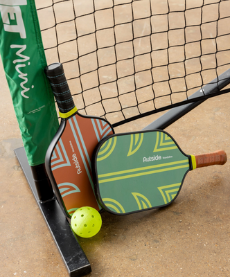 Load image into Gallery viewer, The Pickleball Driveway Mini Bundle - 10ft Net, 2 Paddles, & Balls