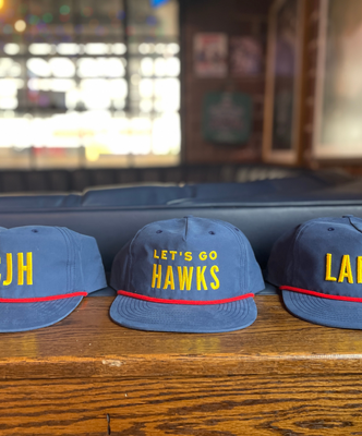 Load image into Gallery viewer, "Let's Go Hawks" Roper Pinch Snapback