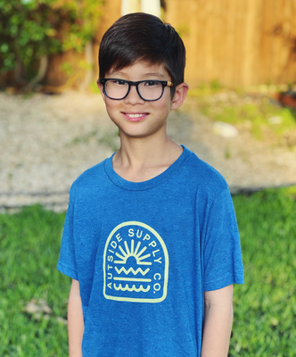 Load image into Gallery viewer, Terrain Window Youth Tee - Royal Blue / Reflex Yellow