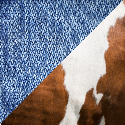 Load image into Gallery viewer, Designer Series Bags (Set of 8) - Denim / Cowhide
