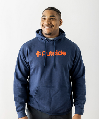 Load image into Gallery viewer, The Feel Goodie Hoodie - Navy &amp; Vintage Red
