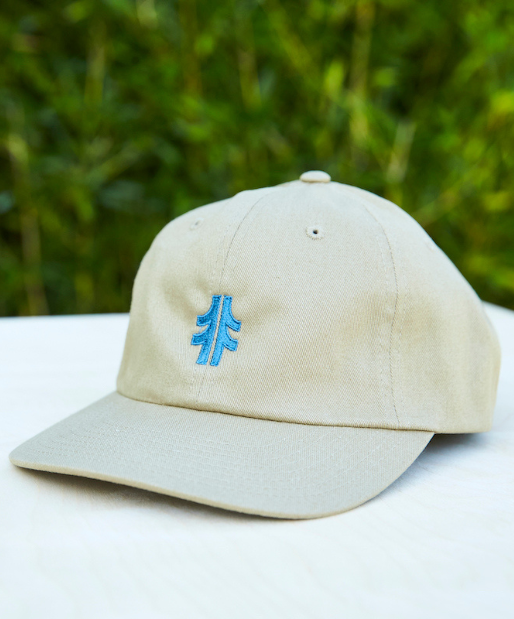 Giving Tree Unstructured Dad Hat - Khaki / Blue Jean