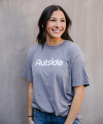 Load image into Gallery viewer, The &quot;Autside&quot; Tee - Heather Grey / White
