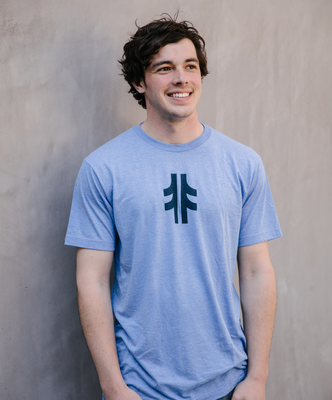 Load image into Gallery viewer, The Giving Tree Tee - Powder Blue / Navy